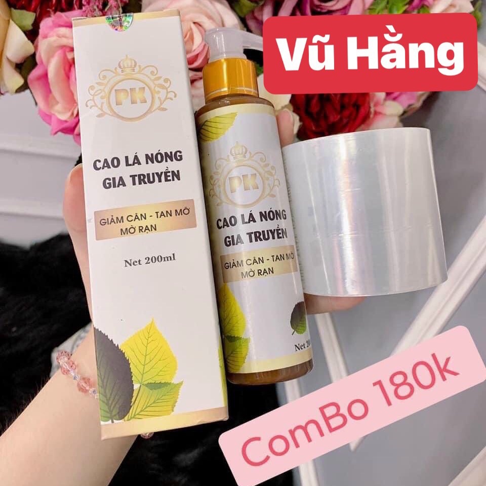 Cao Lá Nóng Gia Truyền Giảm Eo Tan Mỡ Mờ Rạn Chai 200Ml