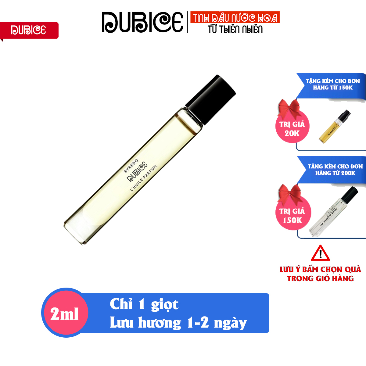 [Lưu Hương 16 Tiếng] Tinh Dầu Nước Hoa Nam Nữ Bỏ Túi Dubice Mẫu Thử Vial 2Ml Hàng Cao Cấp Thơm Lâu 1 - 2 Ngày (Hàng Pháp)