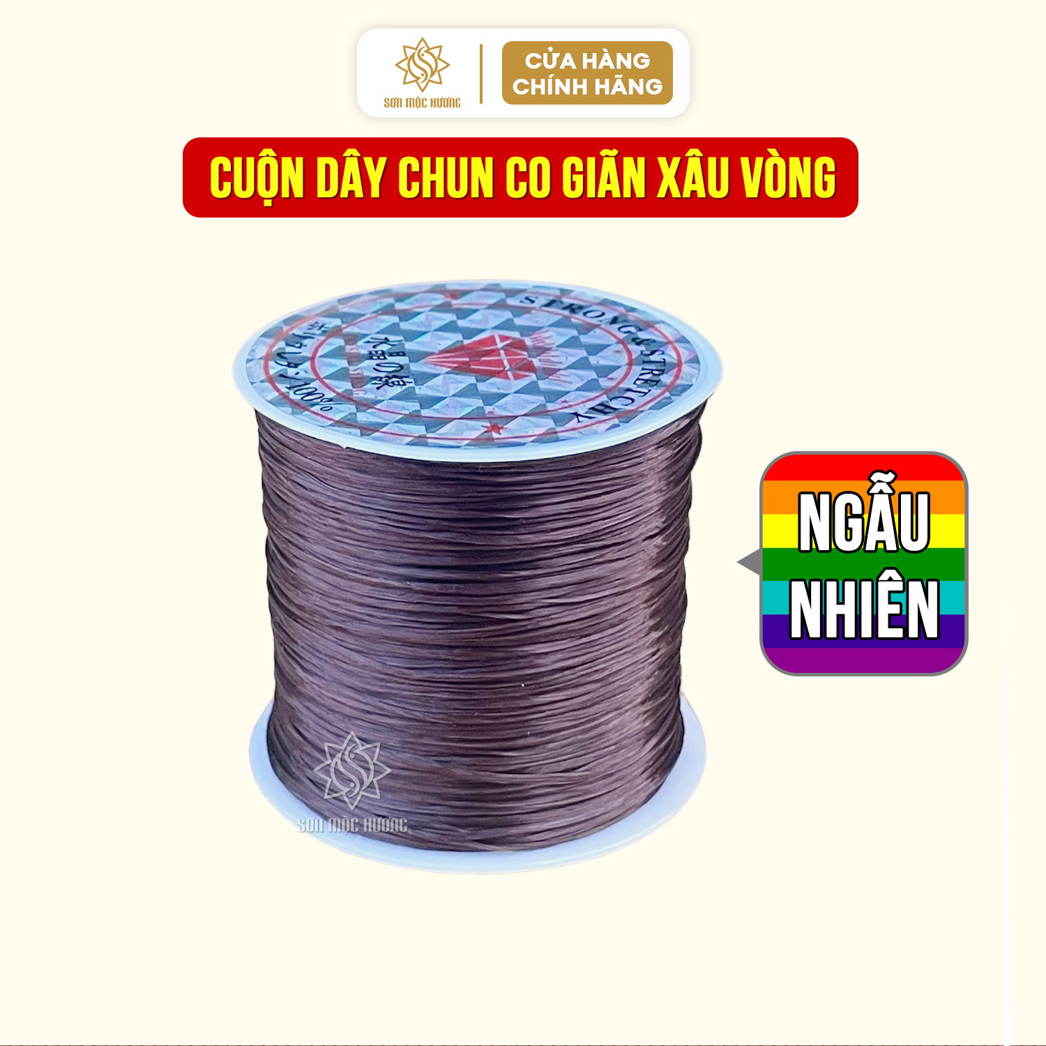 Dây co giãn xâu vòng tay loại mảnh chuyên dùng cho vòng trầm hương đá phong thủy Sơn Mộc Hương