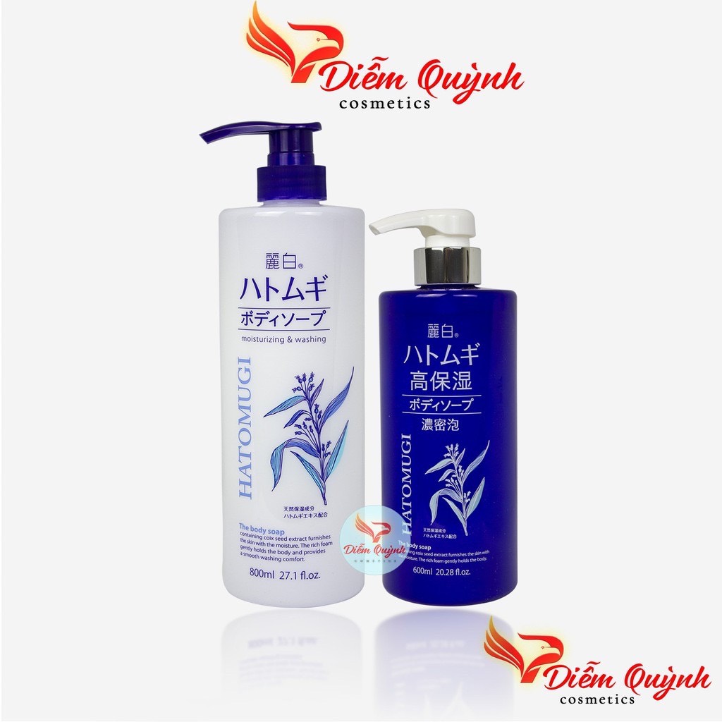 Sữa Tắm Trắng Da Hatomughi Ý Dĩ Nhật Bản 600ml và 800ml