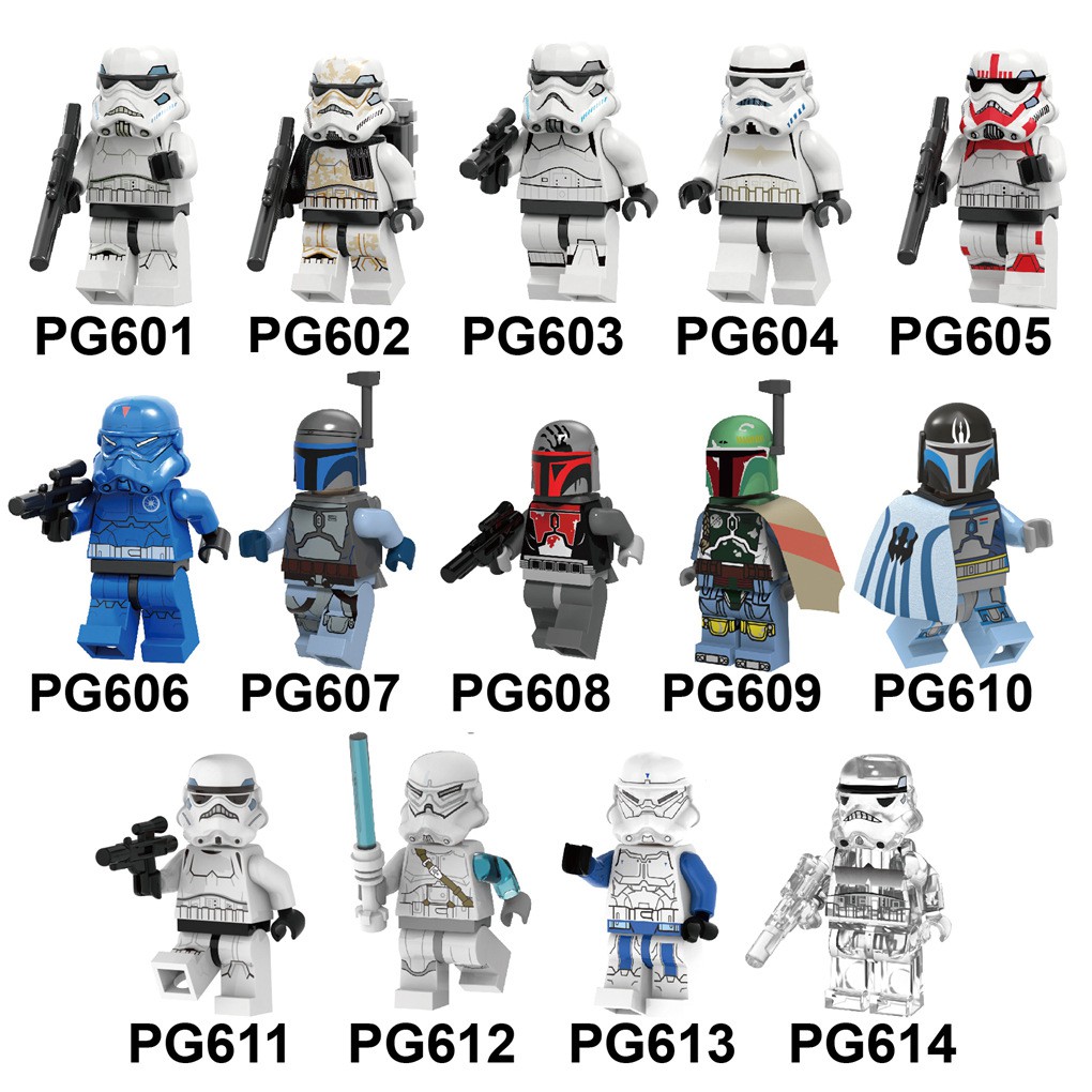 Lego Minifigures Star Wars Các Mẫu Nhân Vật Lính Trooper Nhiều Phiên Bản Khác Nhau