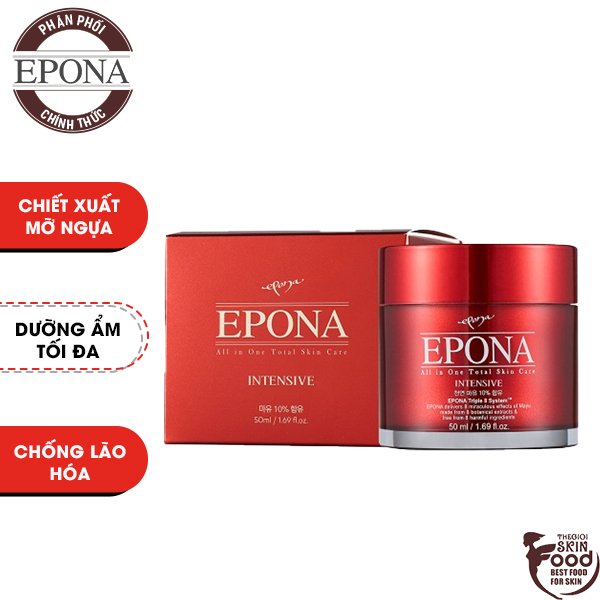 Kem Dưỡng Da Đa Năng Chống Lão Hóa Làm Sáng Da Từ Dầu Ngựa Epona All In One Total Skin Care Intensive 50Ml