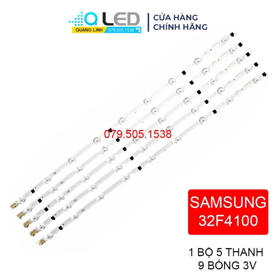 BỘ LED TIVI SAMSUNG 32F4100 32F4001 32F4500 32F5000 MỚI 100% HÀNG ZIN HÃNG BỘ 5 THANH MỖI THANH 9 BÓ