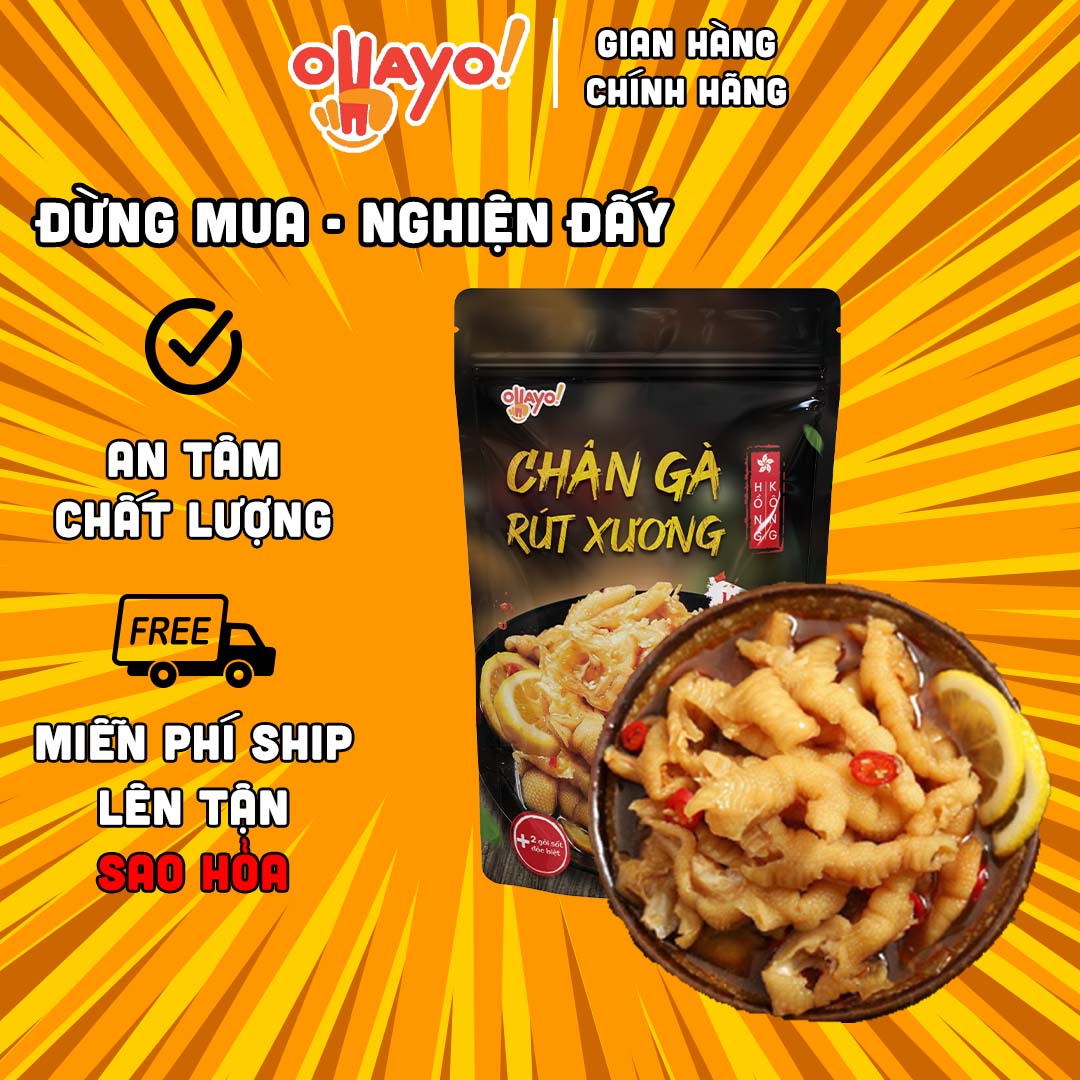 Chân gà rút xương Hồng Kong thơm ngon đậm vị loại vị tê gói 60g đồ ăn vặt chân gà Ohayo đảm bảo vệ s