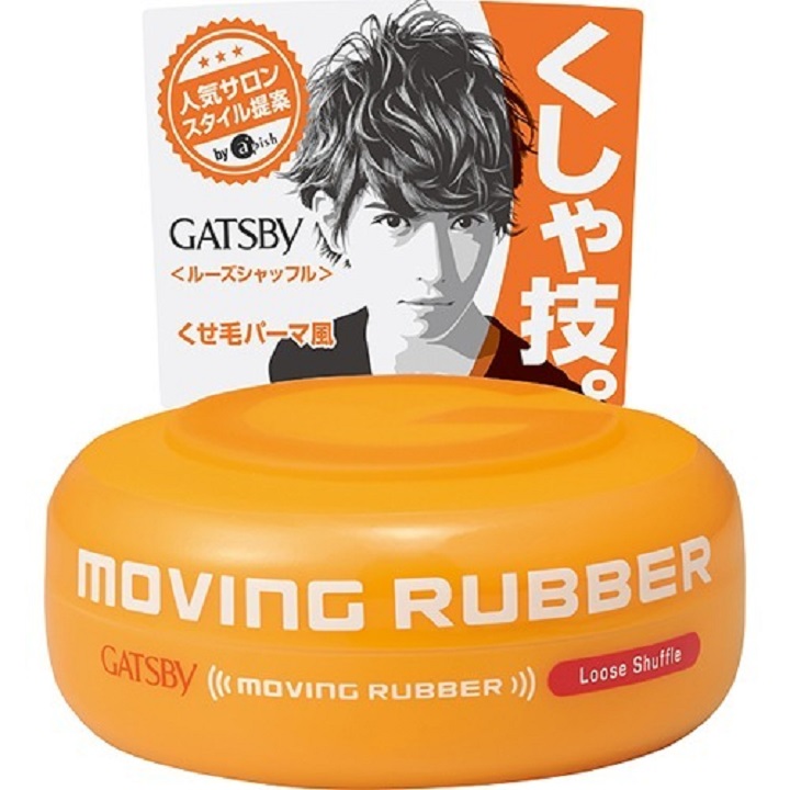 Sáp Vuốt Tóc Nam Thơm Mềm Chính Hãng Cao Cấp Gatsby Moving Rubber Loose Shuffle 80G Vuốt Tóc Trung Bình Dài Khô Giữ Nếp Lâu Mùi Thơm Trái Cây Khá Bóng Tóc Dạng Sáp Mềm Dễ Rửa Sạch