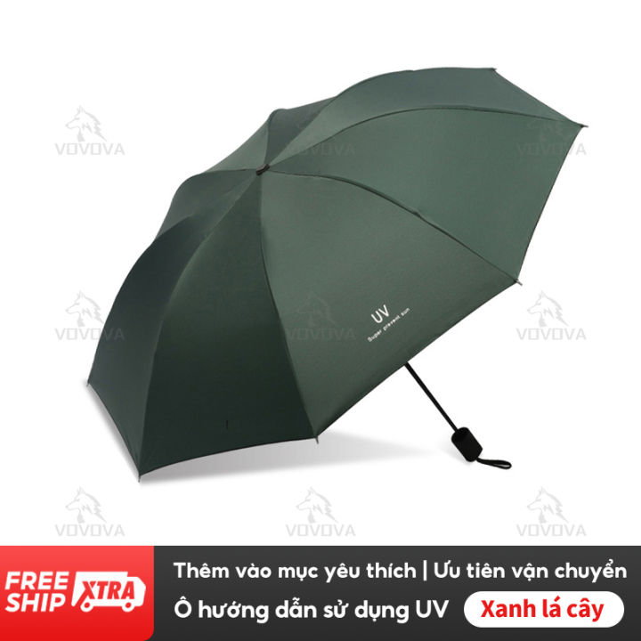 VOVOVA ô che mưa tự động bật mở gấp gọn phủ lớp ngăn chống Tia UV Dù Che mưa Che Nắng Ngoài Trời Cầm