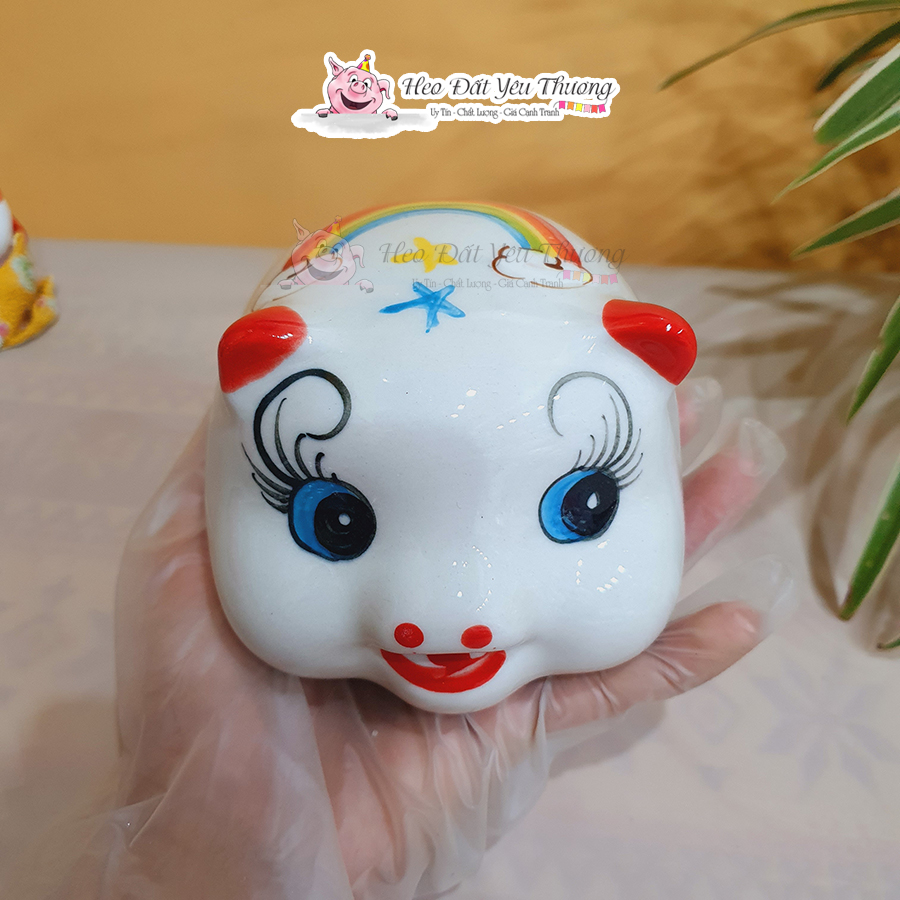 Heo đất lỗ tròn size nhỏ xinh xắn đựng tiền
