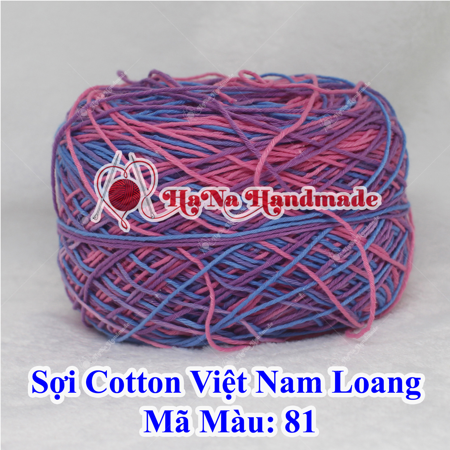 Sợi cotton Việt Nam (1mm) - bảng màu loang (23k/cuộn)