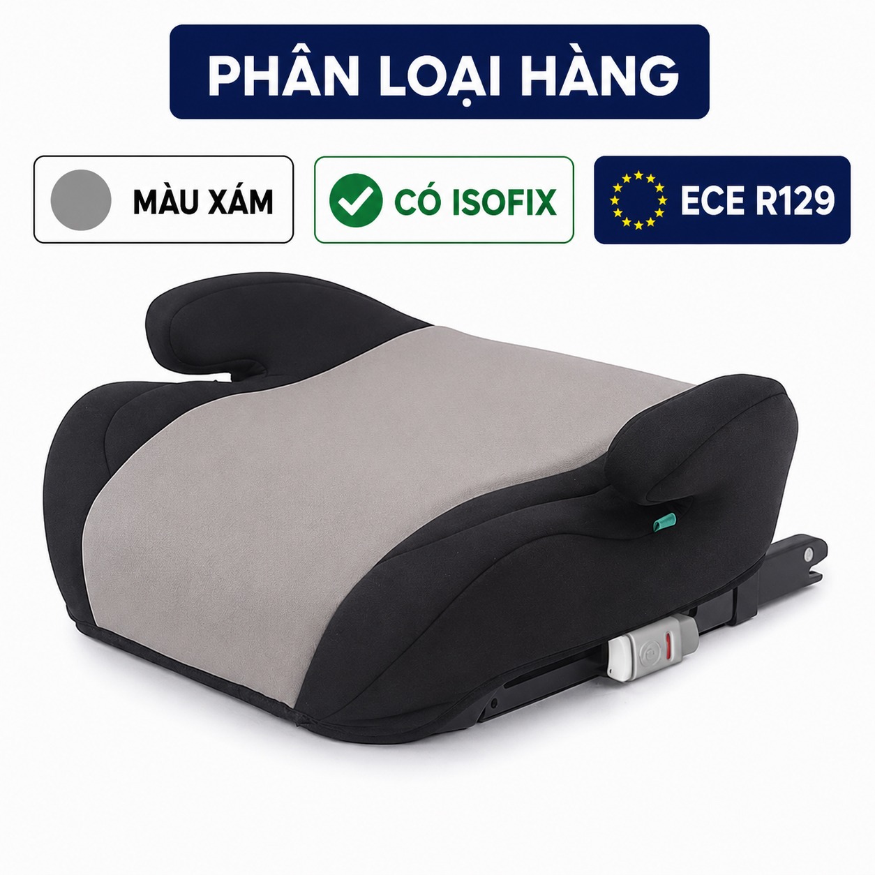 Ghế Booster Cho Trẻ Đi Ô Tô EMA - Đệm Nâng Xe Hơi ISOFIX Cao Cấp An Toàn Chuẩn Luật 2026