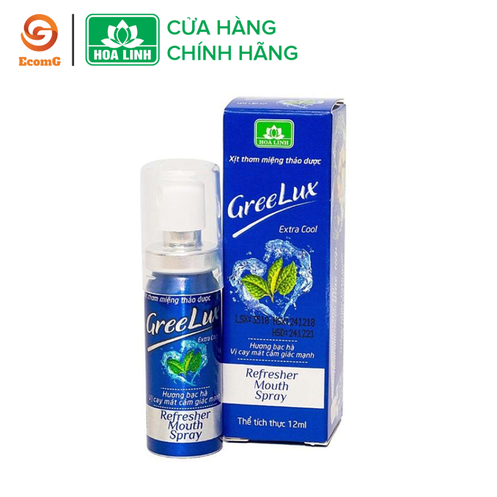 Xịt Thơm Miệng Greelux Thảo Dược Bạc Hà Nhẹ Nhàng (Xanh Biển) 12Ml