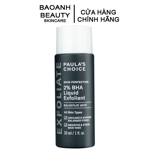 [Hcm]Tẩy Da Chết Hóa Học Skin Perfecting 2% Bha Liquid Exfoliant 30Ml 2016