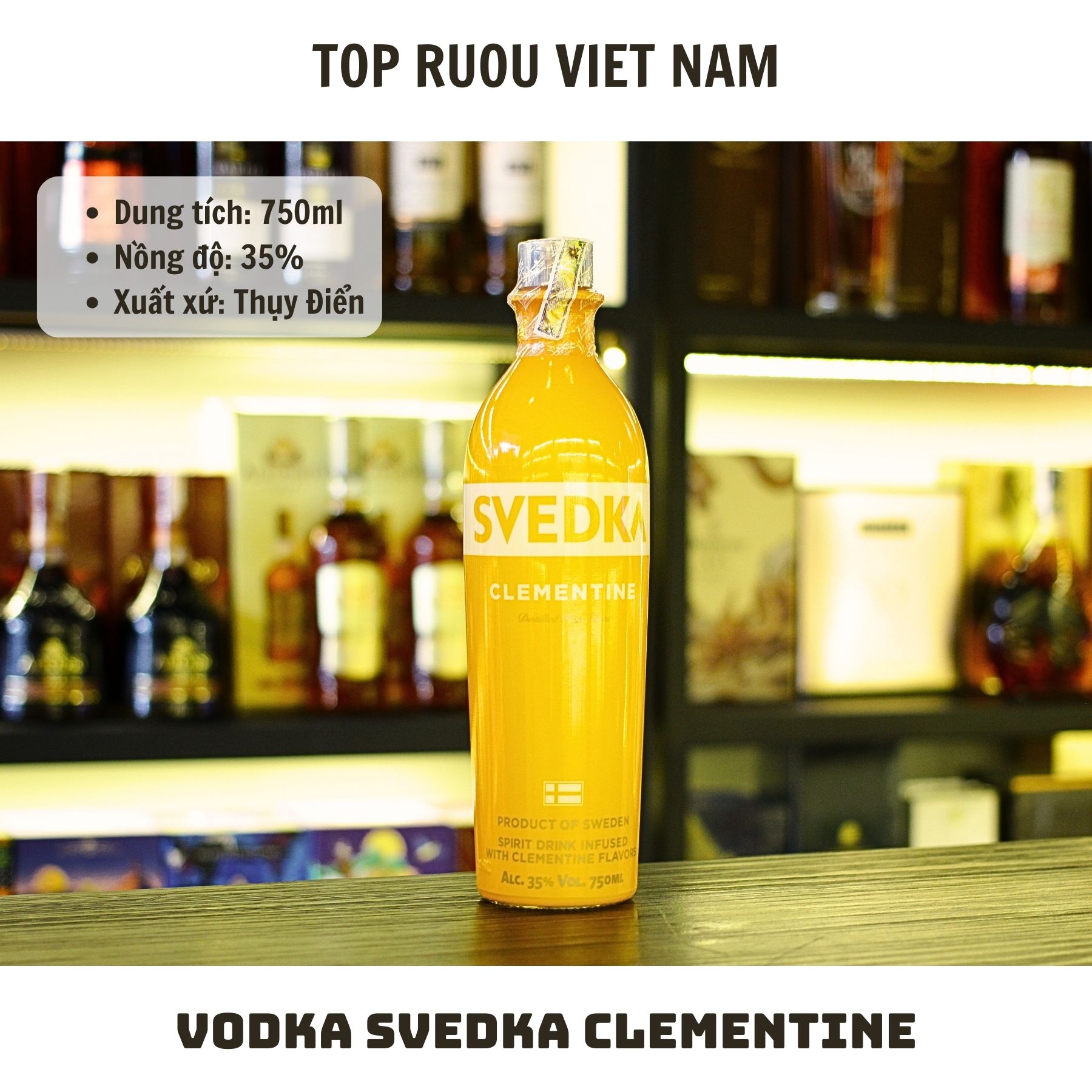 [TopRuouVietNam] Rượu Vodka Danza - Svedka Cherry - Clemetine - Citron 700ml - 1000ml [Hàng Thật]