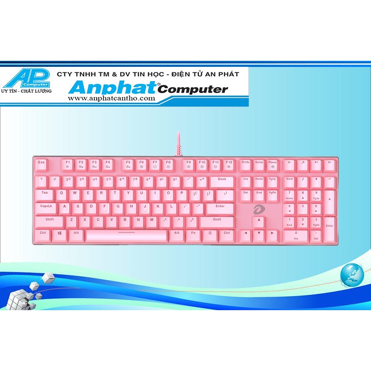 Bàn Phím Cơ Dareu EK810 Queen Pink (Brown Switch) - Hàng Chính Hãng - Bảo hành 24 tháng