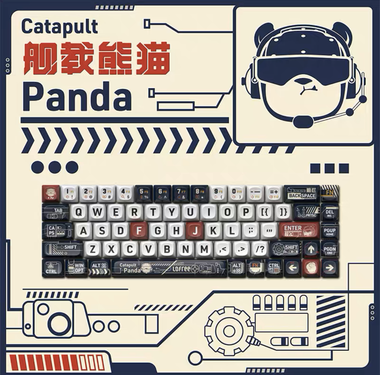 Keycap bàn phím Lofree phong cách retro dành cho các bạn yêu custom bàn phím (chuyên dùng cho bàn ph