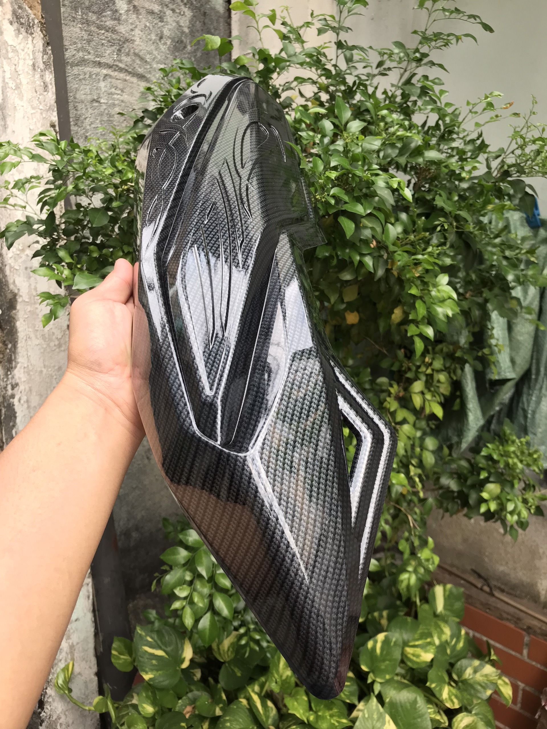 SH 350i  Ốp pô SH350i CARBON phụ kiện SH 350i