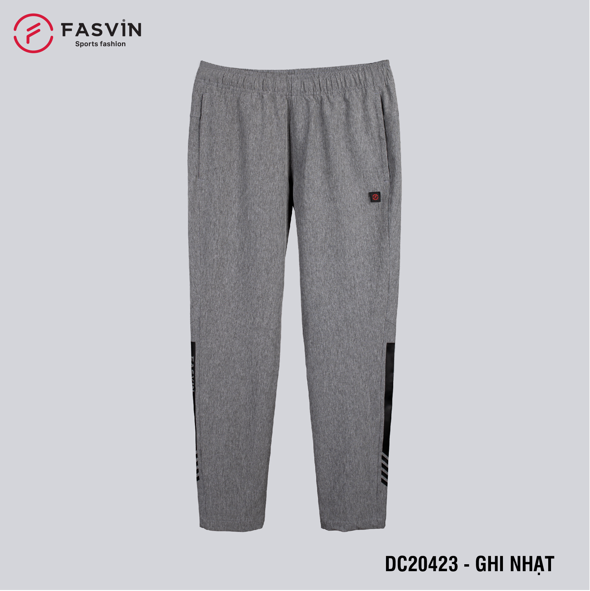 Quần dài thể thao nam cao cấp Fasvin DC20423.HN vải dù gió co giãn ống xuông một lớp