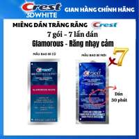 ( Combo 7 Gói ) Miếng Dán Trắng Răng Crest 3D Glamorous White Răng Nhạy Cảm Chính Hãng Mỹ
