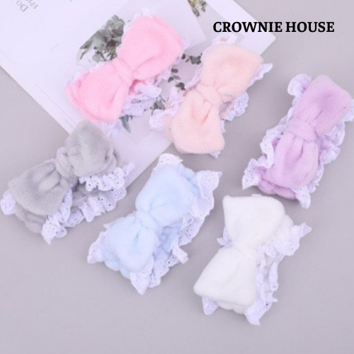 Băng Đô Trang Điểm Nơ Phối Ren Style Hàn Quốc Cho Cô Nàng Nữ Tính