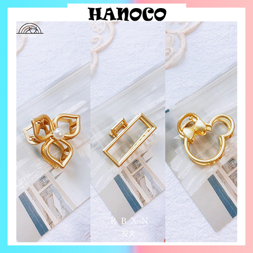 Kẹp Tóc Càng Cua Kim Loại Mini Hàn Quốc Phụ Kiện Nữ Xinh Xắn Sang Trọng 2021 Hanoco (Kèm Hình Thật) Kt02