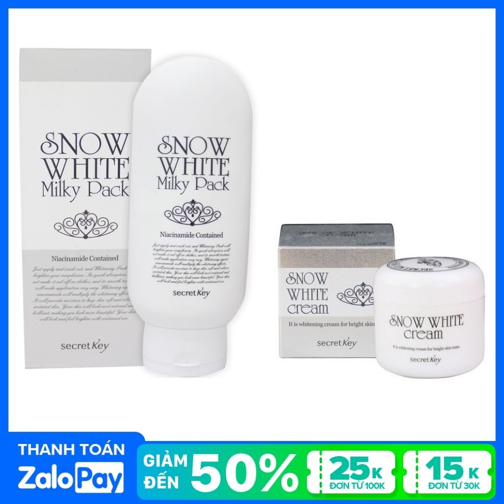 [Hcm]Bộ Sữa Tắm Và Kem Làm Trắng Da Snow White Snow White (200Ml+50Ml)