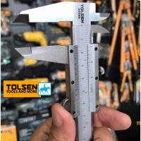 Thước kẹp 150mm 0.05mm vernier caliper Tolsen 35049 chất liệu cao cấp bền bỉ chống va đập thiết kế chắc chắn đảm bảo an toàn cho người sử dụng