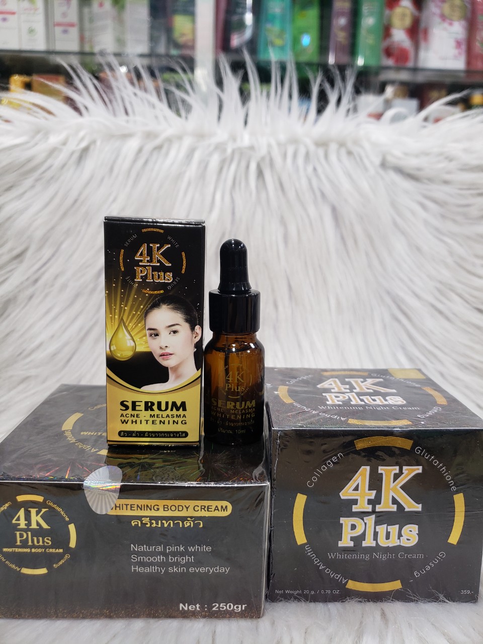 Chính Hãng 4 Kplus Thái - Combo 3 Món Serum 4K + Kem Mặt 4K + Kem Body 4K Plus Thái Lan Chính Hang Chống Lao Hoa Da Ngua Mụn