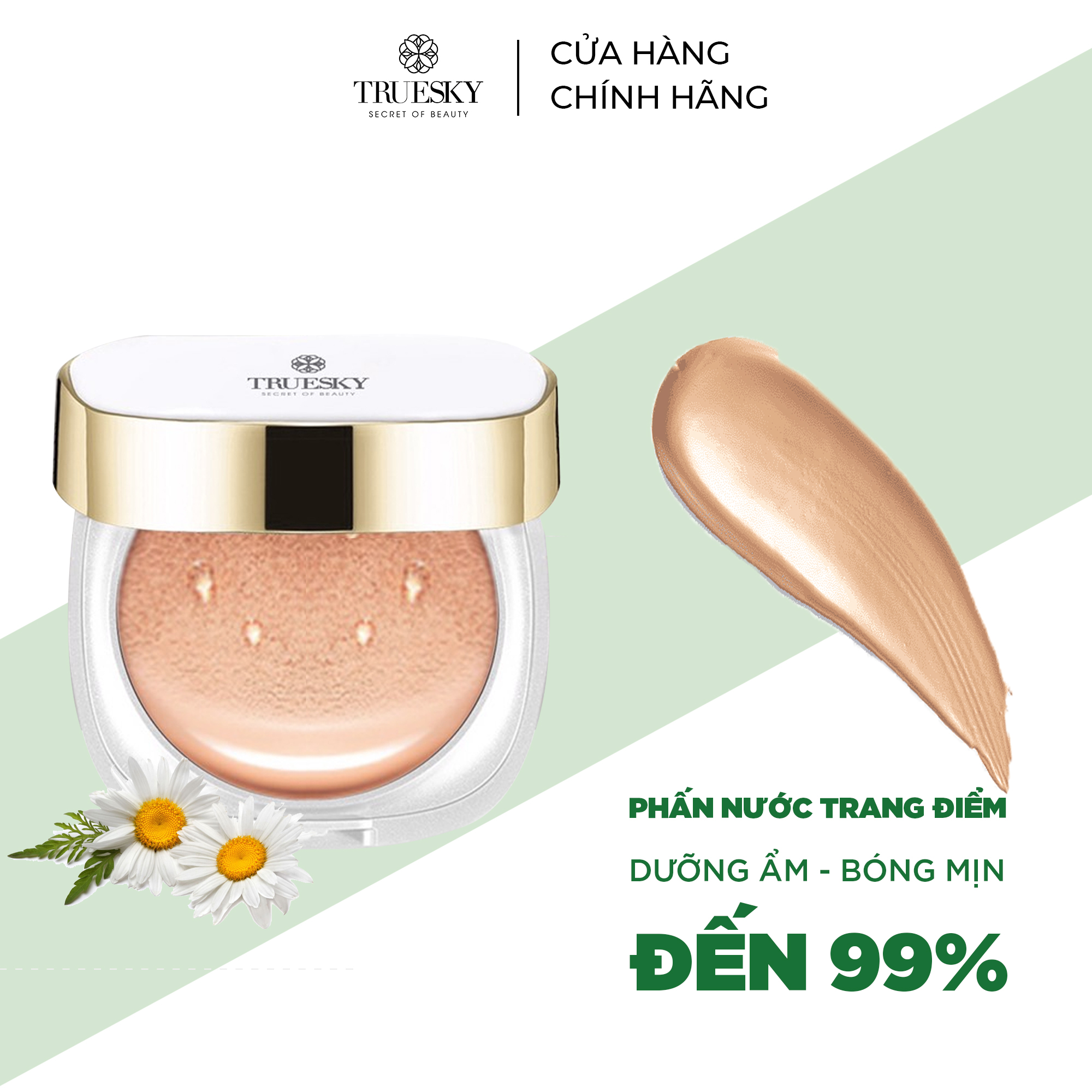 [Hcm]Phấn Nước Truesky Version 2 Giúp Che Khuyết Điểm Mỏng Mịn Che Phủ Tốt Lâu Trôi Tông Sáng 15G - Miracle Bb Cushion Spf 30/Pa +++