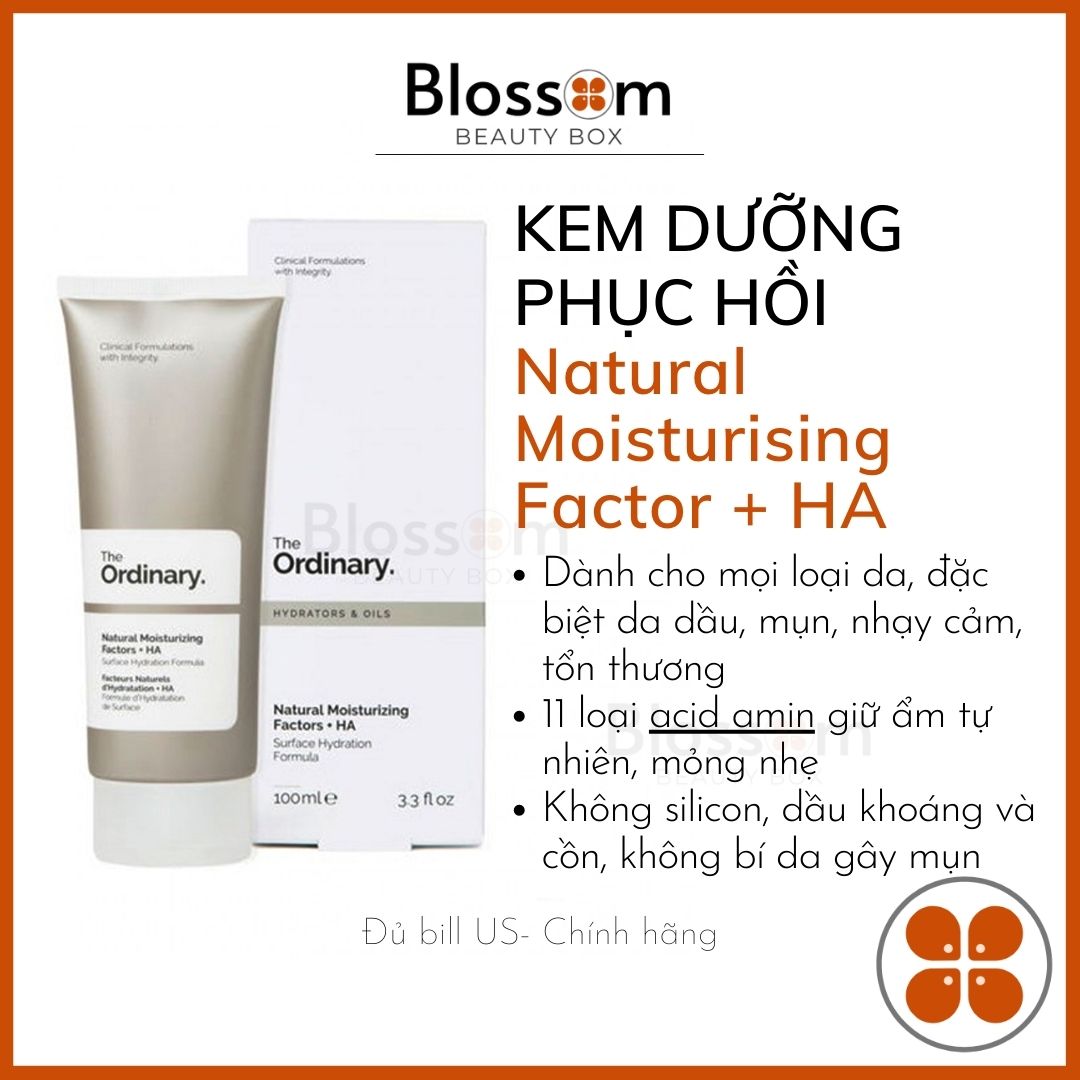 100Ml Kem Dưỡng Ẩm Phục Hồi Natural Moisturising Factor + Ha The Ordinary