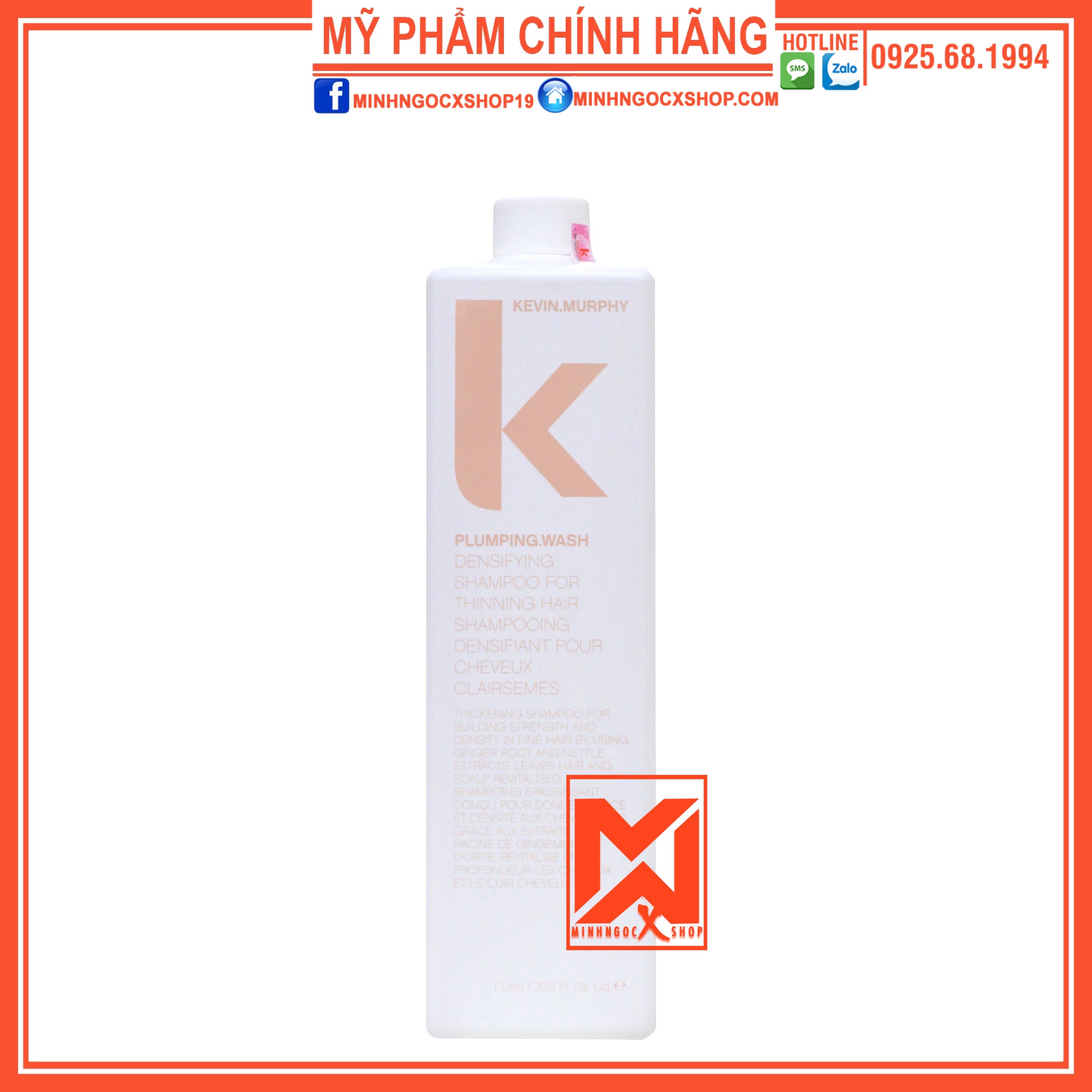 Dầu Gội Chống Rụng Kích Mọc Tóc Kevin Murphy Plumping Wash 1000Ml Chính Hãng