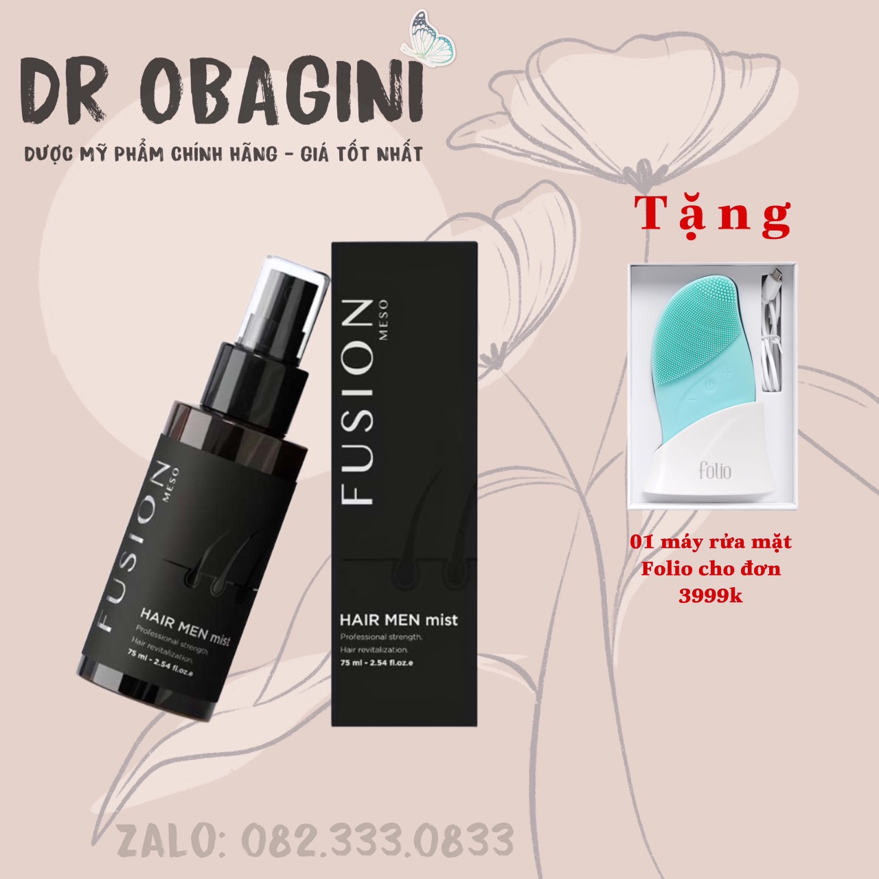 Xịt Dưỡng Tóc Fusion Meso Hair Mist Giúp Mọc Tóc 75ml