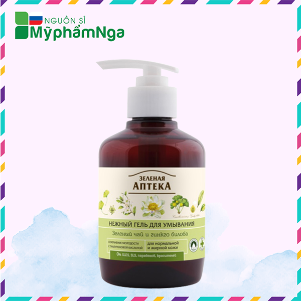 [Hcm]Gel Rửa Mặt Anteka Green Pharmacy Trà Xanh Bạch Quả Cho Da Thường Da Dầu Nhờn 270Ml