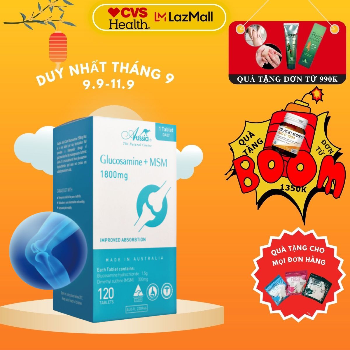 Viên uống lợi khuẩn bổ xương khớp Aussia Probiotics Plus Joint Care