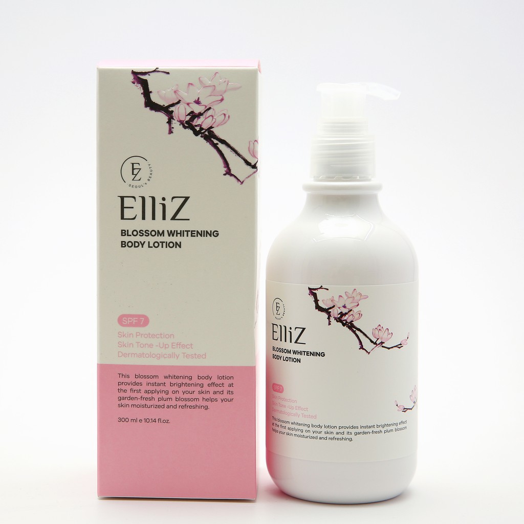 Sữa dưỡng thể trắng da Elliz Blossom Whitening Body Lotion 300ml chuẩn Hàn | kem elliz 300ml chất lượng tốt đảm bảo an toàn và cam kết hàng đúng như mô tả Sữa dưỡng thể trắng da Elliz Blossom Whitening Body Lotion 300ml chuẩn Hàn | kem elliz 300ml chất lượng tốt đảm bảo an toàn và cam kết hàng đúng như mô tả