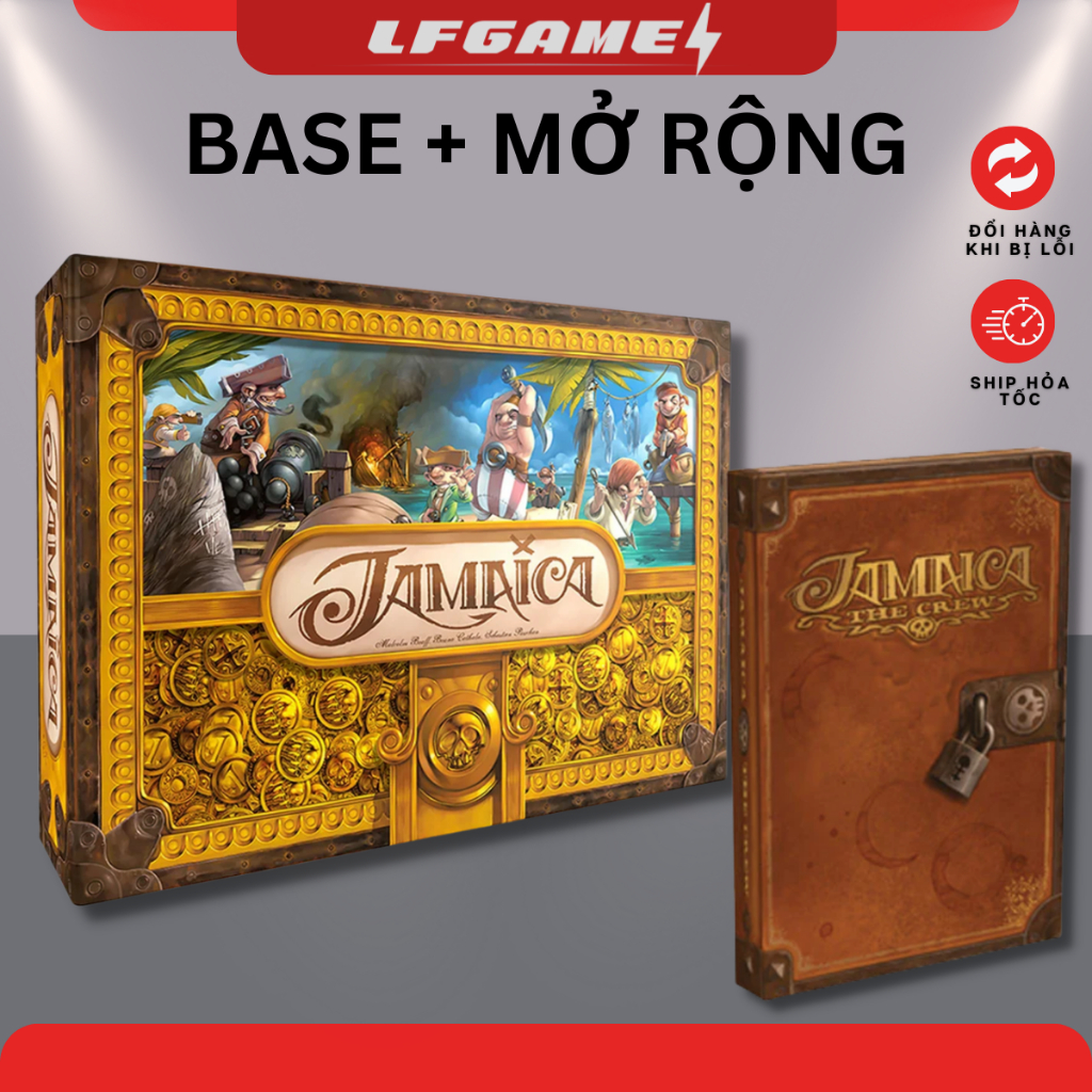 Bộ trò chơi boardgame JAMAICA kèm bản mở rộng The Crew - Đảo quốc Jamaica và cướp biển cao cấp phiên