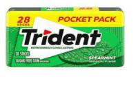 [Vỉ 28 tép]Kẹo Trident Gum Không Đường Giúp Thơm Miệng Nhập Khẩu Thái Lan
