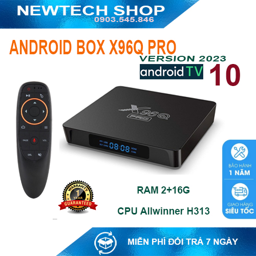 Android Box X96Q Pro hệ điều hành Android TV 10 Ram 2GB bộ nhớ 16GB