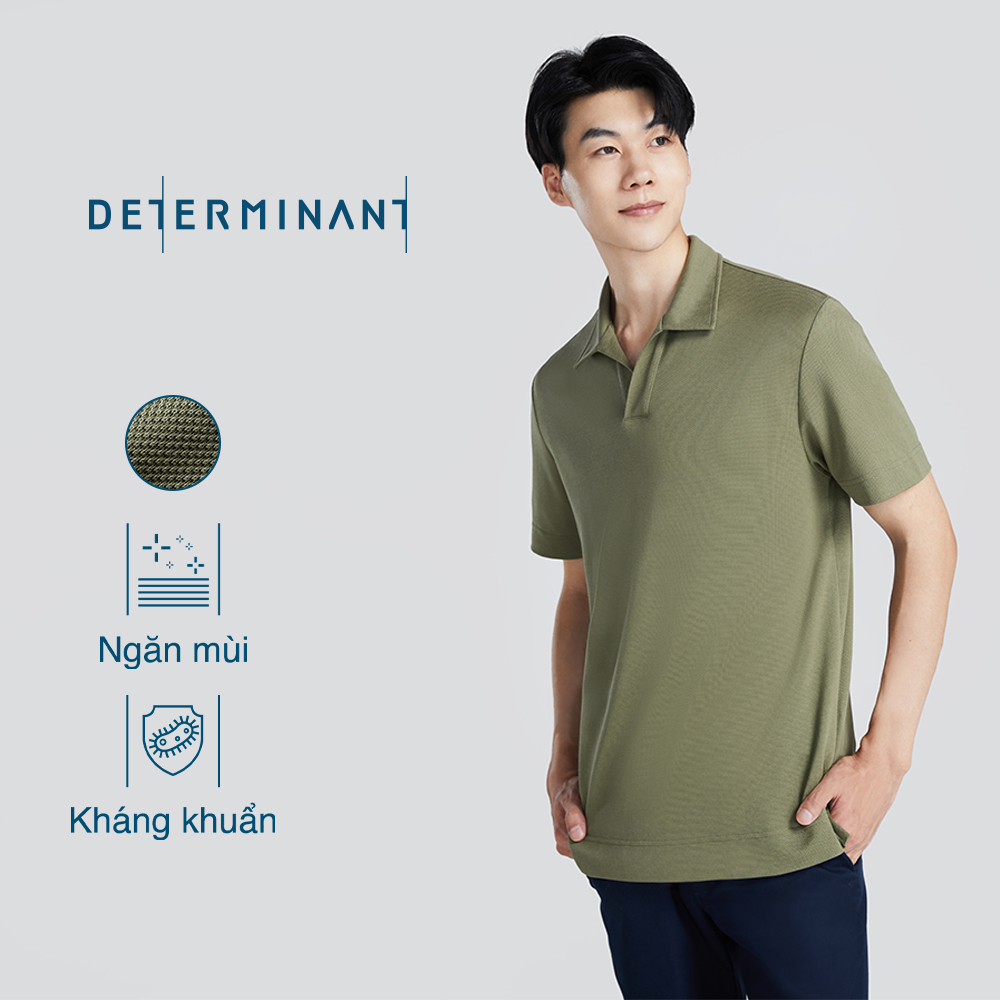 Áo Thun Nam Polo DETERMINANT 100% Cotton Siêu Dài Kháng Khuẩn Chống Phai Màu - P04 - Cổ Không Phối C