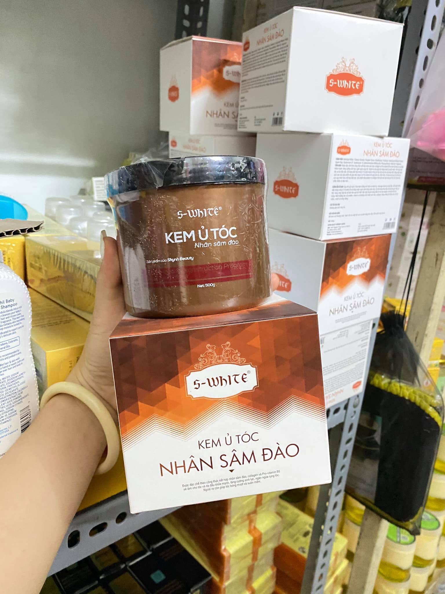 KEM Ủ TÓC NHÂN SÂM ĐÀO SWHITE 500gram
