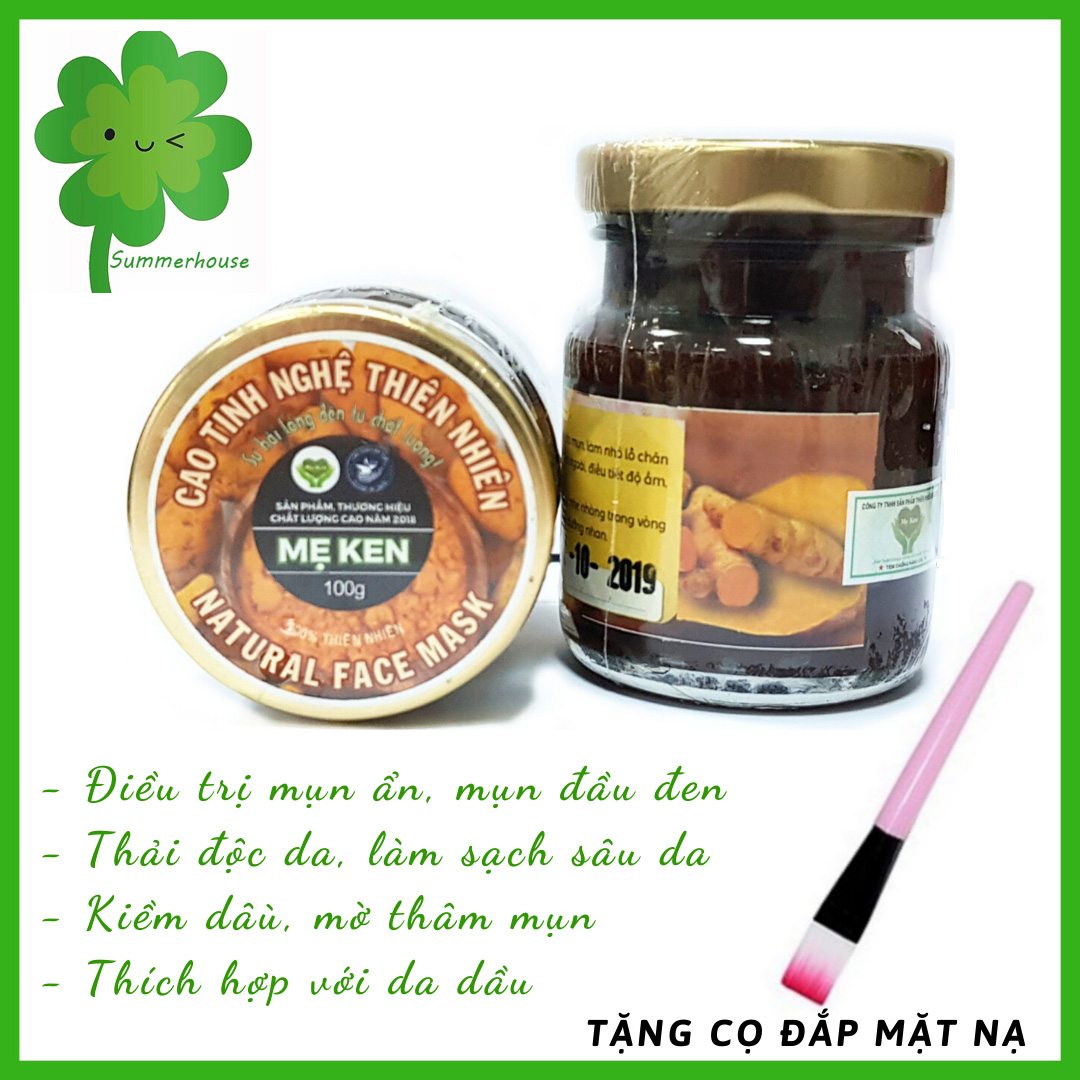 Cao tinh nghệ Mẹ Ken mặt nạ dưỡng da Thải độc da dưỡng ẩm da làm mờ vết thâm mụn sáng da kiềm dầu se đầu mụn ẩn trắng da (100ml) Summerhouse