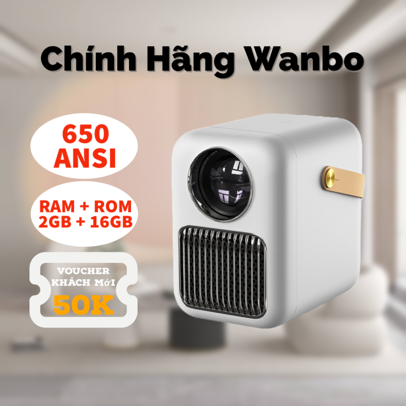 Máy chiếu Xiaomi Wanbo T6R Max Android 9.0 1080P 2+16G Auto Focus