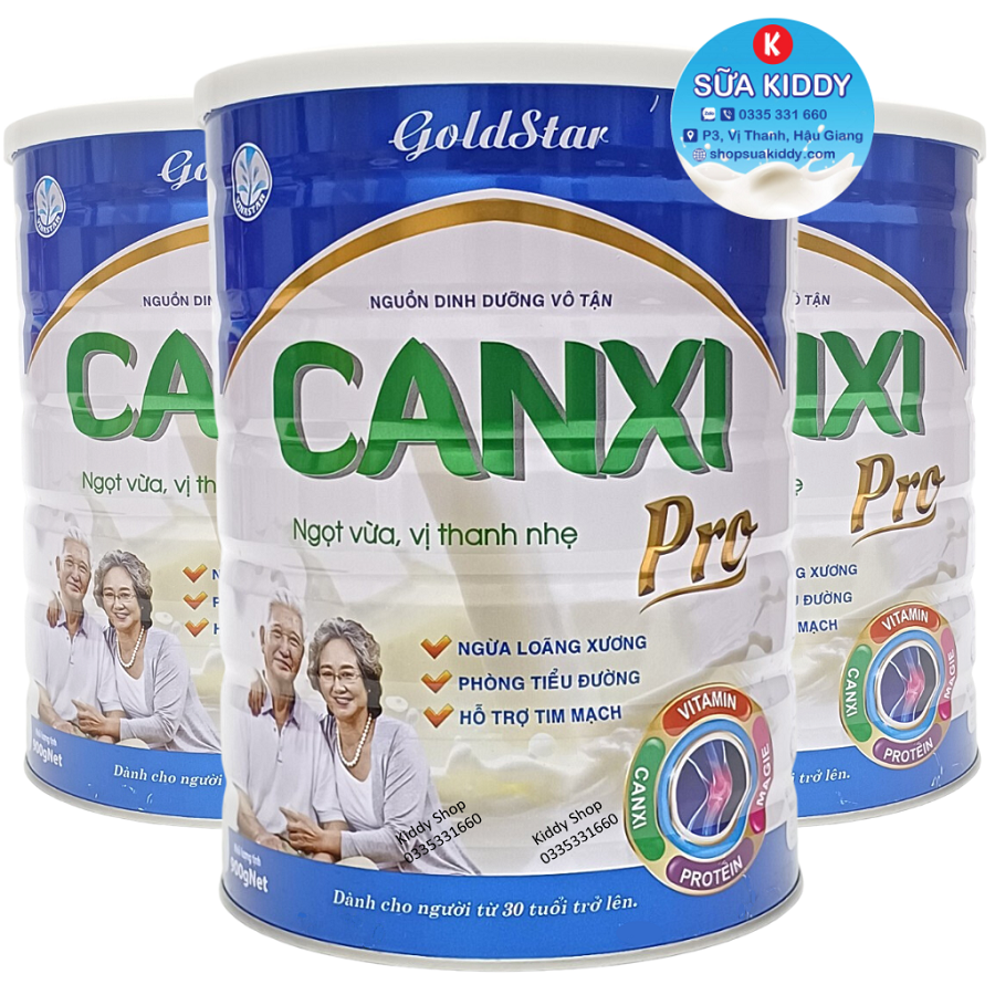 [TIÊU CHUẨN HOA KỲ] Sữa Goldstar Canxi pro cho người trên 30 tuổi-900g ngừa loãng xương (kiddy1234)