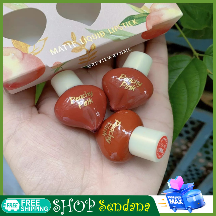 [HCM]Set 3 son kem mini matte lookme peachy lên màu cực chuẩn-SENDANA