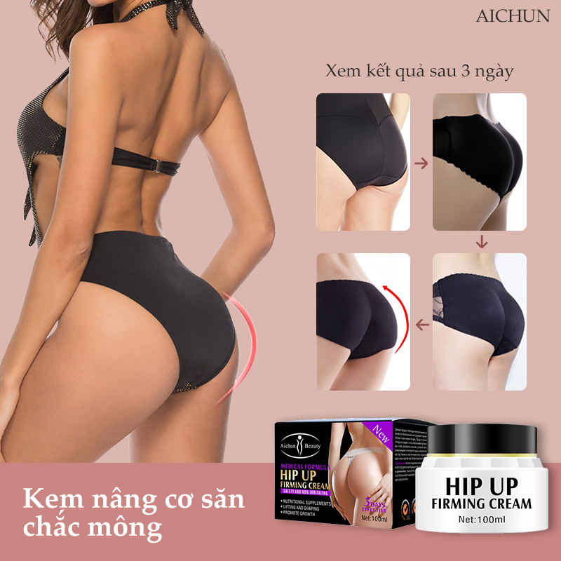 Liệu Trình Nâng Mông Hiệu Quả 3 Ngày Aichun Kem Nâng Mông 100G Ngay Lập Tức Có Được Vòng Mông Đàn Hồi Đẹp Và Chống Chảy Xệ Săn Chắc Mông Giải Quyết Các Vấn Đề Về Da Thâm (Mở Rộng Mông Da Săn Chắc Trơn Tru Làm Sáng)