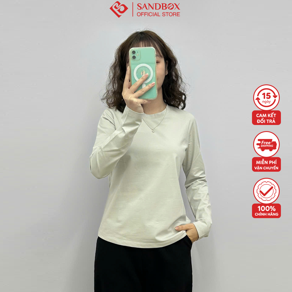 Áo Giữ Nhiệt Nữ SANDBOX Cổ 3 Phân Chất Liệu Cotton Nhật Cao Cấp Giữ Ấm Co Dãn 4 Chiều (ATO22001)