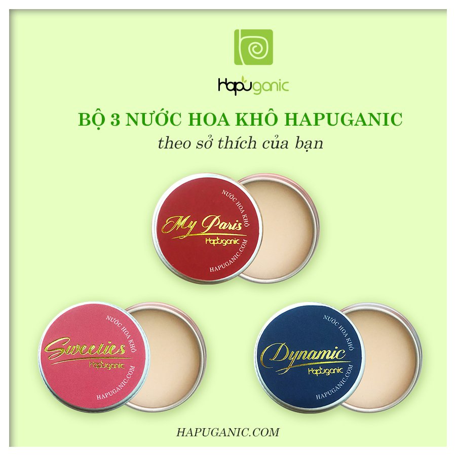 Nước Hoa Khô Hapuganic - Nước Hoa Bỏ Túi Nước Hoa Thiên Nhiên Hương Thơm Lâu Phai Tiện Dụng Dễ Sử Dụng Ai Cũng Phù Hợp