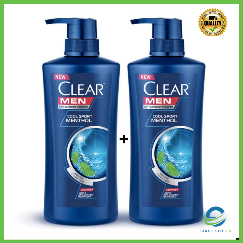 Combo 2 chai dầu gội Clear Men nhập khẩu Thailand- 450ml/chai