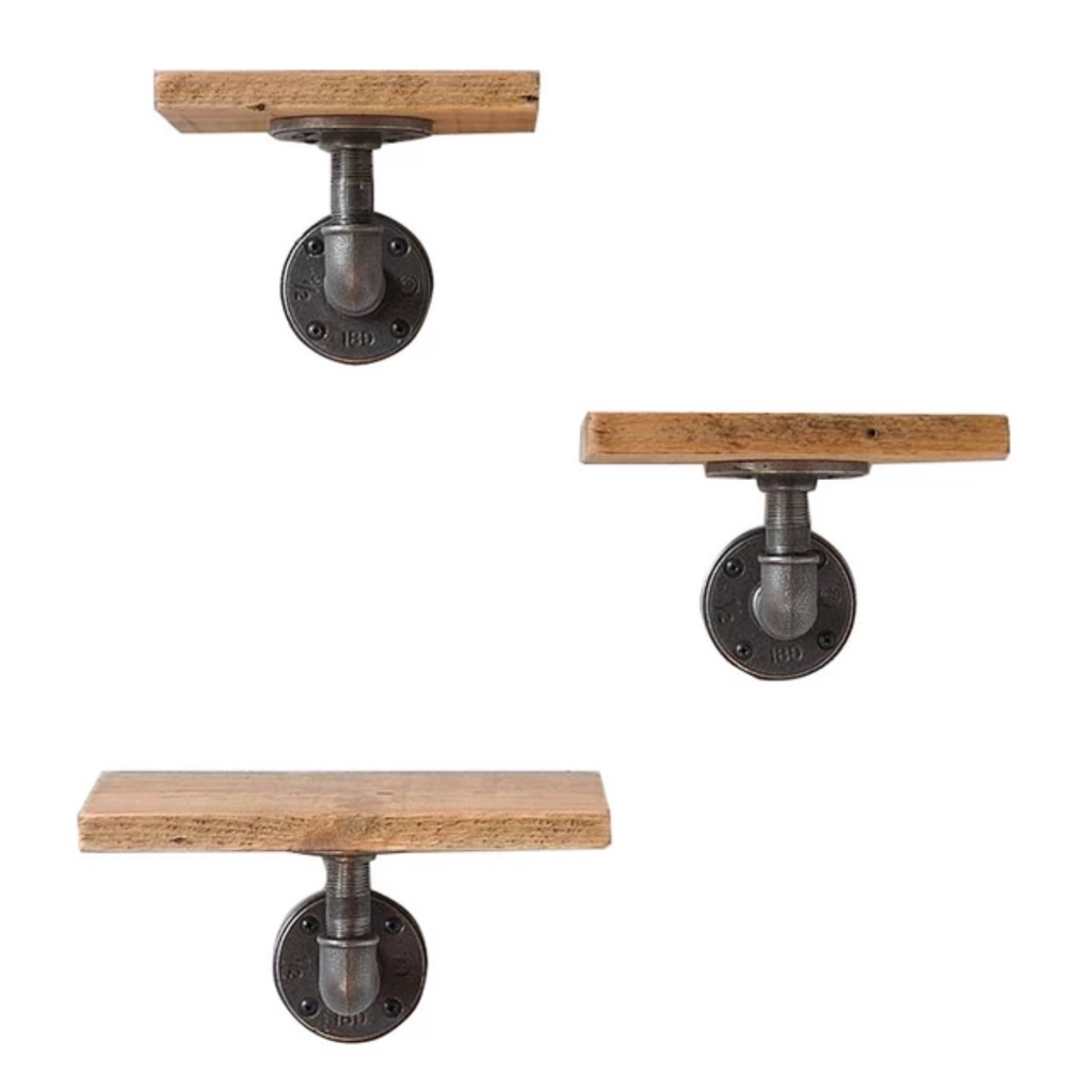 Kệ Mini treo tường chất liệu ống sắt decor vintage Góc Nhà Gỗ