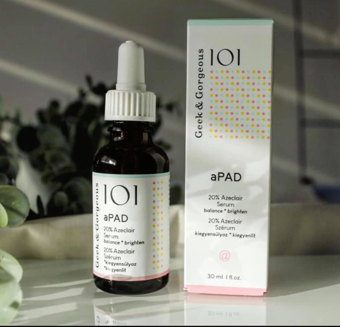 SERUM LÀM ĐỀU MÀU DA & KIỂM SOÁT DẦU NHỜN CHỨA DẪN XUẤT AZELAIC ACID GEEK & GORGEOUS APAD 30ML