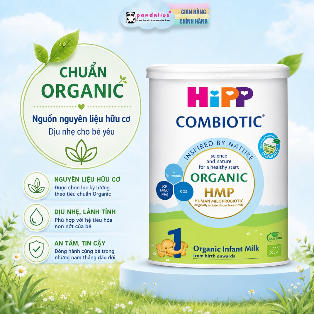 Sữa Công Thức HiPP 1 Organic Combiotic 350g – Sữa Bò Hữu Cơ Chính Hãng - Date 02/2028