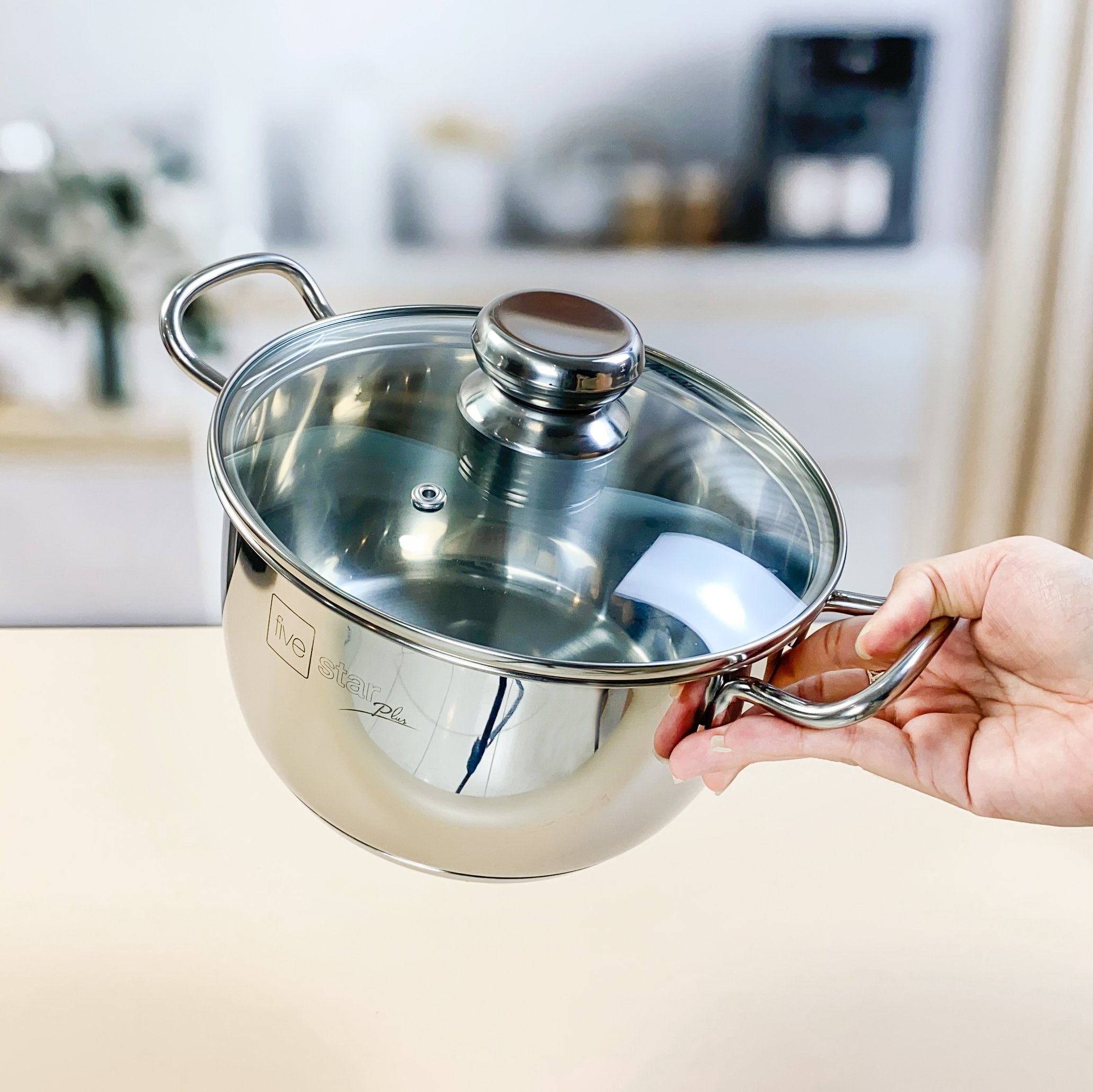 Nồi kho thịt cá Fivestar 20cm - 24cm - 26cm inox 304 3 đáy bếp từ - Sử dụng mọi loại bếp nấu